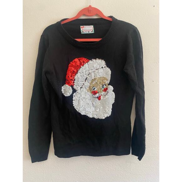 Unknown Tops - Vintage Santa Christmas Sweater M